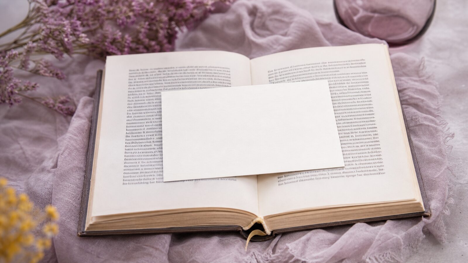 Reference book open beneath a concise answer card, with the original source still clearly present and reachable