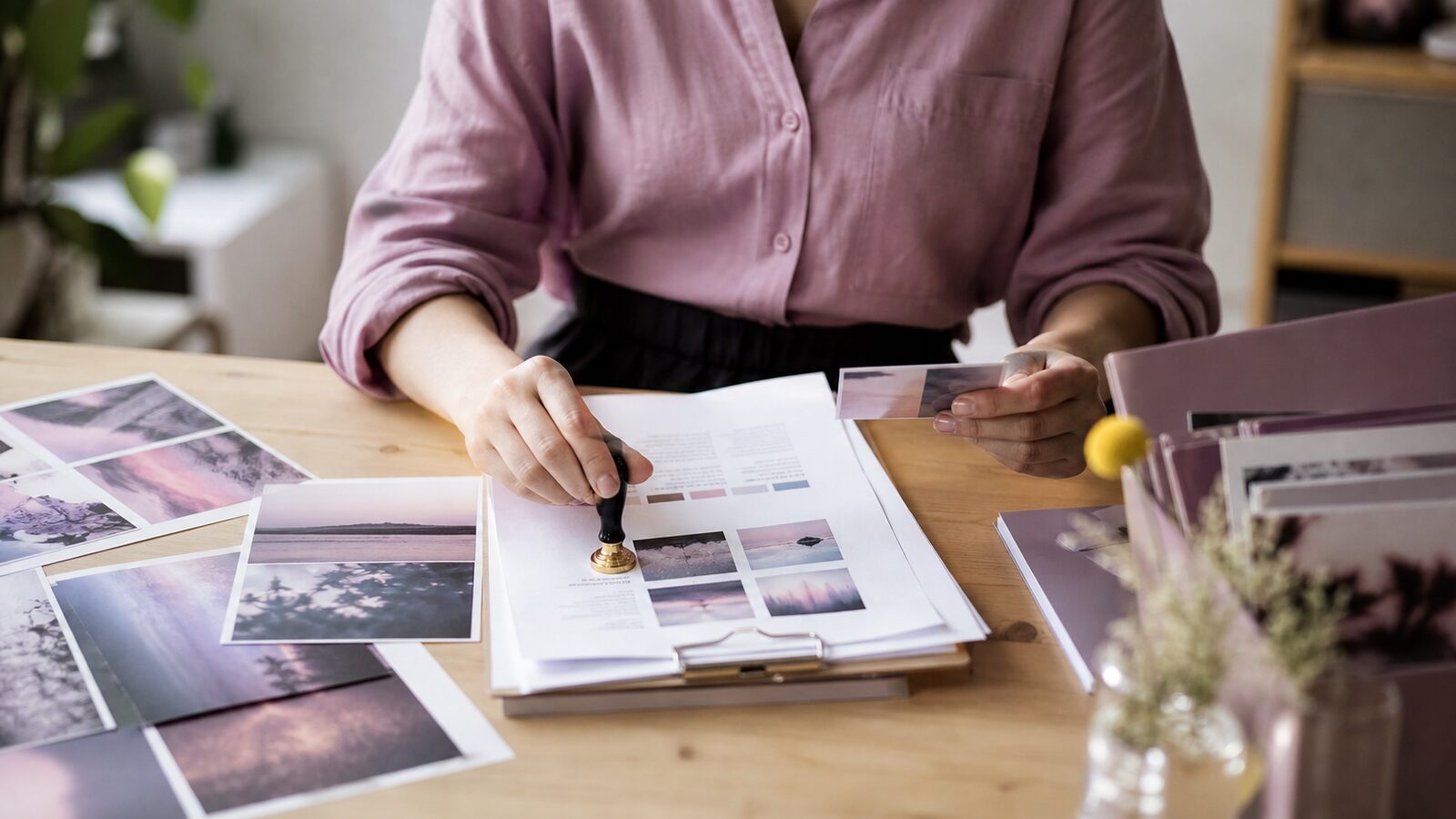 Pre-flight inspection of a website represented by source folders, decision cards and one human approval stamp